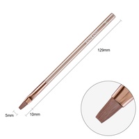 Pinceau liner artistique de haute qualité 2026 avec manche en acrylique marron, poils en nylon PA, par le fabricant de pinceaux à ongles BW11-7