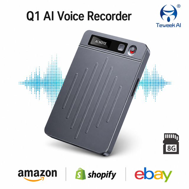 Q1 Portable AI Voice Recorder 64GB Speech to Text Transcription ChatGPT 4o Meeting Summary MagSafe Phone Call Recorder