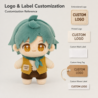Vente en gros de poupées mascottes en peluche personnalisées, personnages de jeux personnalisés avec logo, étiquette et emballage