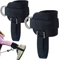 Accessoire de fitness pour rack de musculation réglable pour l'entraînement des fessiers, avec attache de cheville en fibre de polyester, boucle de pied pour bande de résistance et sangle de cheville