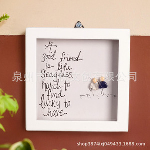 กรอบตกแต่งลายใบโคลเวอร์สี่แฉก พร้อมกระจกทะเล สำหรับแขวนผนังห้องนั่งเล่น ของขวัญแทนมิตรภาพ - Product Image 4