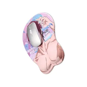 3D-Mauspads Jojo Tequila Girl Anime Brüste Mauspad mit Handgelenkstütze Silikon-Spielmatte Gel-Mauspad-Matte für Büro Heim