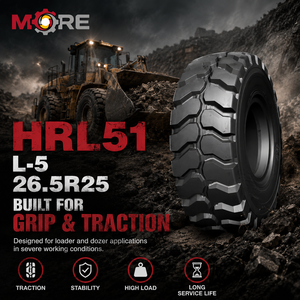 ยางเรเดียล OTR ขนาด 26.5R25 รุ่น L5 HRL51 2-Star สำหรับรถดันดิน รถขุดเหมือง รถตักดิน ลายดอกยางลึกพิเศษ แบบไม่มียางใน สำหรับใช้งานนอกถนน - Product Image 4