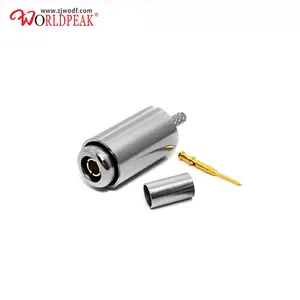 Miniature coaxial connectors series 1.0/2.3 male straight crimp for RG186 rf coaxial cable CC4 SAA connector