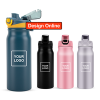 Bouteille isotherme Double paroi en acier inoxydable, 650ml, contenant isolé, pour les Sports en plein air, avec poignée, économique