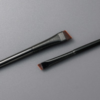 Kuas rias alis Eyeliner sudut datar ultratipis kuas wajah rambut sintetis Eye Liner Gel presisi