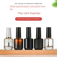 Flacon vide pour vernis à ongles en verre blanc cristal opaque de 15 ml/10 ml avec bouchon et pinceau