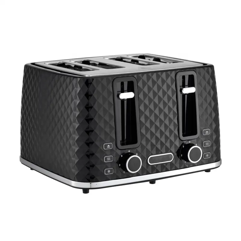 4 slice Toaster with Plating Trim Toaster Oven good quality Pop Up Tostadores with extra wide slot