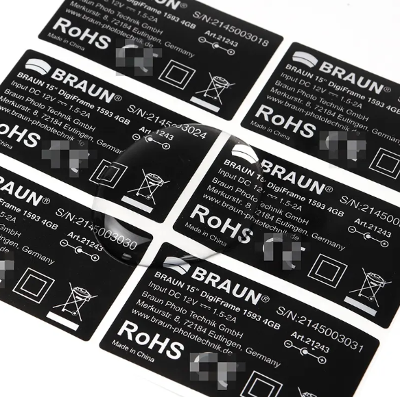 Custom Print Matte Silver Heat Resistant Barcode Sticker Labels Alkaline Battery Heat Shrink Label with Custom