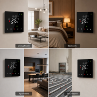 Termostato inteligente HYSEN para pantalla táctil LED eléctrica 16A Termostato Tuya ZigBee Termostato programable semanal