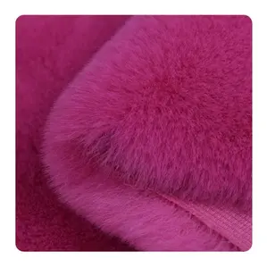 2212071- Recycled Faux Rabbit Bunny Fur Fabric, rPET Soft Long Pile Fleece Fabric 800gsm