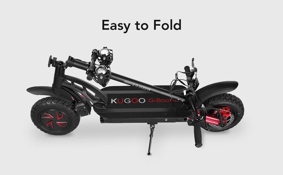 [EU STOCK] KUGOO G-BOOSTER Folding Electric Scooter Dual 800W Motors 3 Speed Modes Max 55km/h 10 Inch Tire - Black for BE AT IT