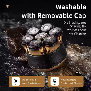 Afeitadora Eléctrica Rotativa Inteligente Portátil Profesional para Hombre, Recortadora de Barba, Resistente al Agua IPX7, 7 Cuchillas, Carga USB, Lavable, para Cuerpo y Rostro - Product Image 4