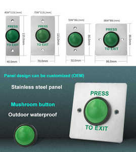3.4mm Thick Stainless Steel Panel No/Nc/COM <strong>Push</strong> <strong>Button</strong> <strong>Switch</strong> for Access Control Products - Product Image 6