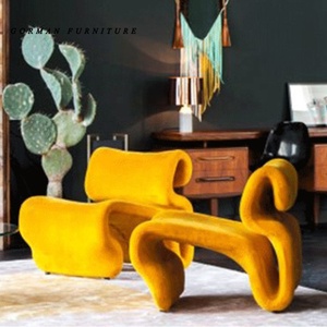 Gormann recliner eccetera sedia profilata fiocco astratto poltrona curva singola - Product Image 6