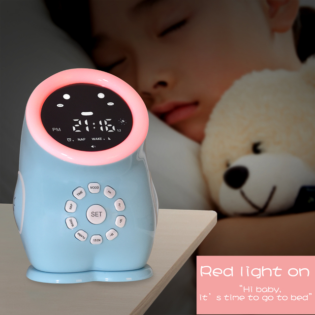 Sleep Trainer Rechargeable Digital Wake up Light Sunrise Sunset Simulation Wakeup Light Lamp Table Alarm Clock
