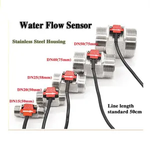 Water Flow Sensor 4/6 Minutes 1/1.5/2 Inches High-Precision Rate Detection Stainless Steel Housing DN15 DN20 DN25 DN32 DN40 DN50