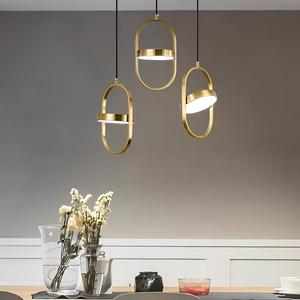 Post moderno <span class=keywords><strong>occhio</strong></span> magico piccolo lampadario design nordico angolo creativo del soggiorno può ruotare lampade a sospensione comodino in oro LED - Product Image 2