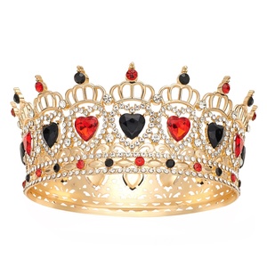 Couronne de reine en alliage plaqué argent avec strass, accessoire pour cheveux, haute qualité, pour célébrations festives, mariages et bals de promo - Product Image 1