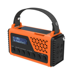 DAB+/FM Solar Hand-Crank Emergency Radio with LCD Display & <b>Flashlight</b> - Product Image 2