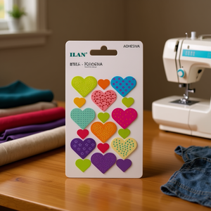 Etichetta Adesiva Ilan 18 Cuori 5 Fogli 11x15cm Colorata Per Indumenti - Product Image 2