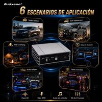 Processeur DSP 8 canaux pour voiture, amplificateur 4 canaux professionnel, RMS 4x25W + 2x15W, max 4x50W + 2x30W, 12V, sortie d'usine