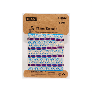 Cinghie in pizzo ILAN 1,8 cm x 1,2 m viola per decorazioni artigianali - Product Image 1