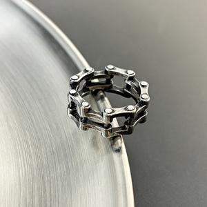 Cincin Rantai Biker Vintage VAF untuk Pria, Baja Anti Karat, Bague En Acier Inoxydable, Cincin Motor untuk Pria - Product Image 4