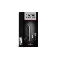 Ensemble ouvre-bouteille électrique automatique rechargeable 4-en-1 sans fil avec coupe-capsule, verseur et bouchon
