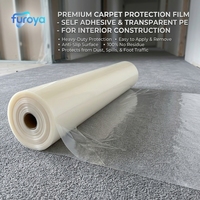 Film de protection pour revêtements de sol commerciaux en tapis, en PEHD, souple, uni, qualité industrielle, performance adhésive fiable