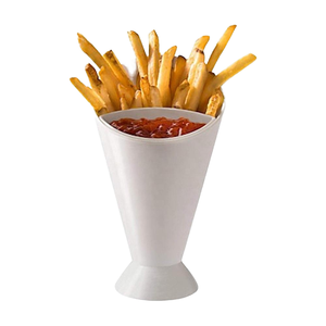 Support de cône de frites en plastique écologique de conception moderne avec le gobelet de trempage pour le récipient de casse-croûte - Product Image 4
