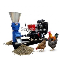 Moulin à granulés d'aliments pour animaux diesel-électrique à haute productivité pour volailles, bovins, poulets, machine à fabriquer des granulés d'aliments pour animaux, capacité de 100 à 1200 kg/h