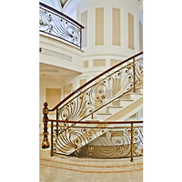 Balustrade d'escalier en fer forgé pour Villa, balustrade de haute qualité, 4 pièces