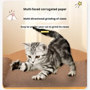 <span class=keywords><strong>บ้าน</strong></span>แมวแบบ 2-in-1 ที่ทนทาน ประหยัดพื้นที่ ทำจากกระดาษลูกฟูกไม่เป็นพิษ พร้อมที่ข่วนและที่นอน ช่วยให้แมวเพลินสนุกในบ้าน - Product Image 4