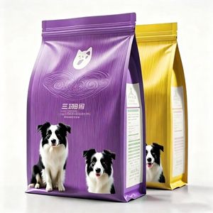 Üretici özel kuru evcil hayvan maması torba düz alt köpek bakımı gıda depolama kilitli ambalaj - Product Image 2
