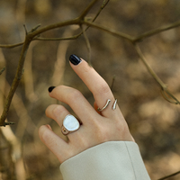 Großhandel minimalistische CZ Diamant Frauen Ringe 925 Sterling-Silber Ring Ringscheiben Rhodium 18k Gold plattiert einstellbarer offener Ring
