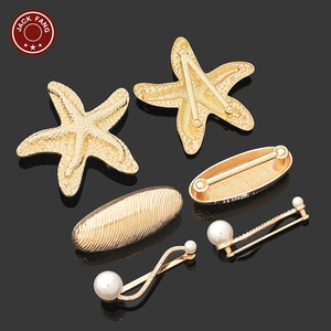 อุปกรณ์ตกแต่งชุดว่ายน้ำบิกินี่ รูปทรงไม่สม่ำเสมอ หัวเข็มขัดโลหะรูปเปลือกหอยสำหรับผู้หญิง ตกแต่งชุดเดรสเปลือกหอย หัวเข็มขัดชุดว่ายน้ำ - Product Image 3