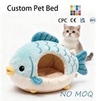 Lit pour chat chaud et confortable pour l'hiver, niche douce et moelleuse en forme de ballon de basket, lit-caverne pour petits chiens, chats et animaux
