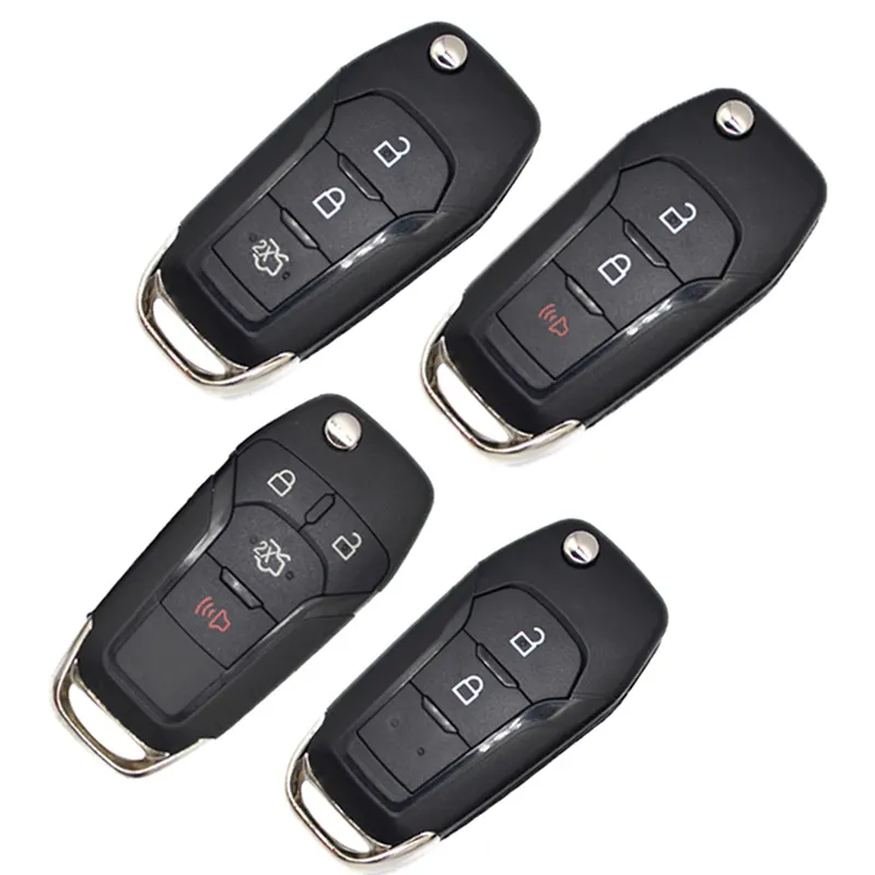Katlanır araba anahtarı kabuk durumda 2/3/4 düğmeler HU101 anahtar Ford kenar Explorer Fusion 2013-2015 katlanır uzaktan anahtar kapağı