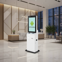 Kiosque en libre-service sur pied avec distributeur de billets, accepteur de dépôt de billets, lecteur de code-barres SDK