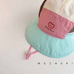 Chapeau de soleil de voyage décontracté d'été pour garçons et filles Style de pêcheur de dessin animé mignon de haute qualité Séchage rapide Respirant Broderie 3D - Product Image 4