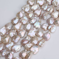 Perles d'eau douce cultivées baroques blanches naturelles de qualité AAA 16-18 mm pour la fabrication de bijoux