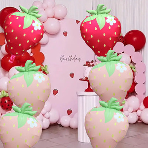 بالونات فواكه بالفراولة على شكل فراولة بتصميم جديد لديكور حفلة عيد الميلاد ودش الطفل - Product Image 6