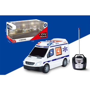 4CH RC voiture voiture de police jouet télécommande ambulance voiture avec lumière et musique - Product Image 1