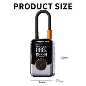 Pompe à air pour voiture sans fil, <span class=keywords><strong>gonfleur</strong></span> électrique portable haute pression 12V, matériau ABS, mesure <span class=keywords><strong>de</strong></span> la pression des pneus à double écran pour voitures - Product Image 6