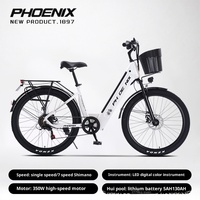 Vélo électrique à batterie au lithium, cadre en acier, moteur sans balais 250W 36V, freins à disque, suspension intégrale, vélo électrique pour adultes