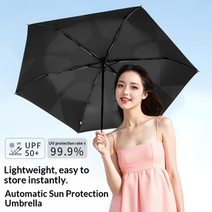 Ultra-light Folding-Free Full-<b>automatic</b> Second-closing Adult Black Sunscreen Rain Dual-Purpose <b>Umbrella</b> - Product Image 2