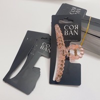 Tarjetas Ecológicas Personalizadas para Accesorios de Cabello, con Troquelado, Etiqueta Privada, Soporte para Pinzas y Horquillas, Tarjetas de Exhibición