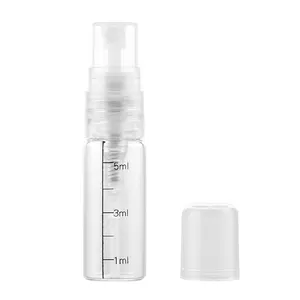 Frascos de perfume personalizados para venda por atacado, garrafas de vidro spray de perfume 5ml com garrafa de perfume transparente