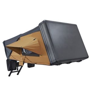 Grande tente de <span class=keywords><strong>plafond</strong></span> pour 3-4 personnes Tente de toit de <span class=keywords><strong>voiture</strong></span> à coque dure en aluminium avec tissu en <span class=keywords><strong>toile</strong></span> pour le camping en plein air - Product Image 2